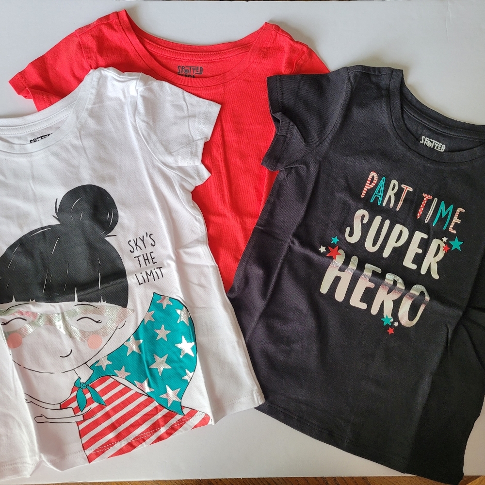 Spotted Zebra set of 3 Short Sleeve T-Shirts Size 3T